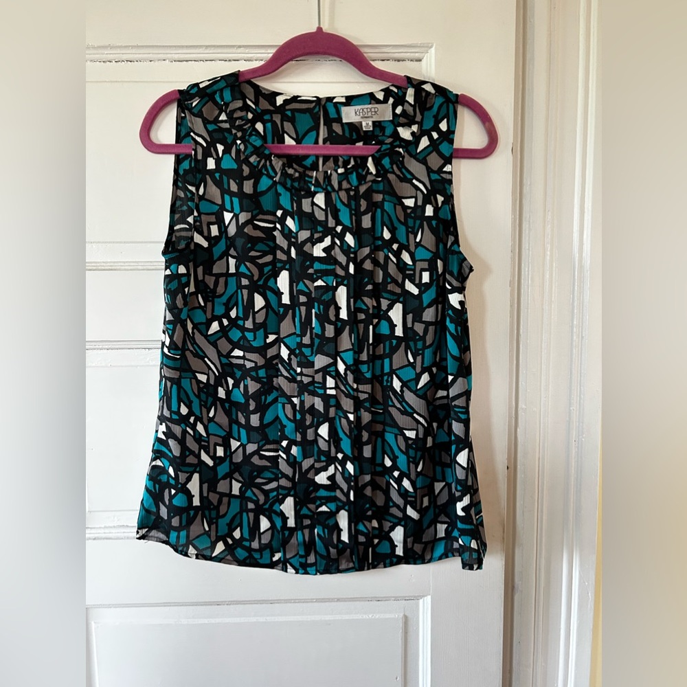 Kasper Sleeveless Blouse Size M